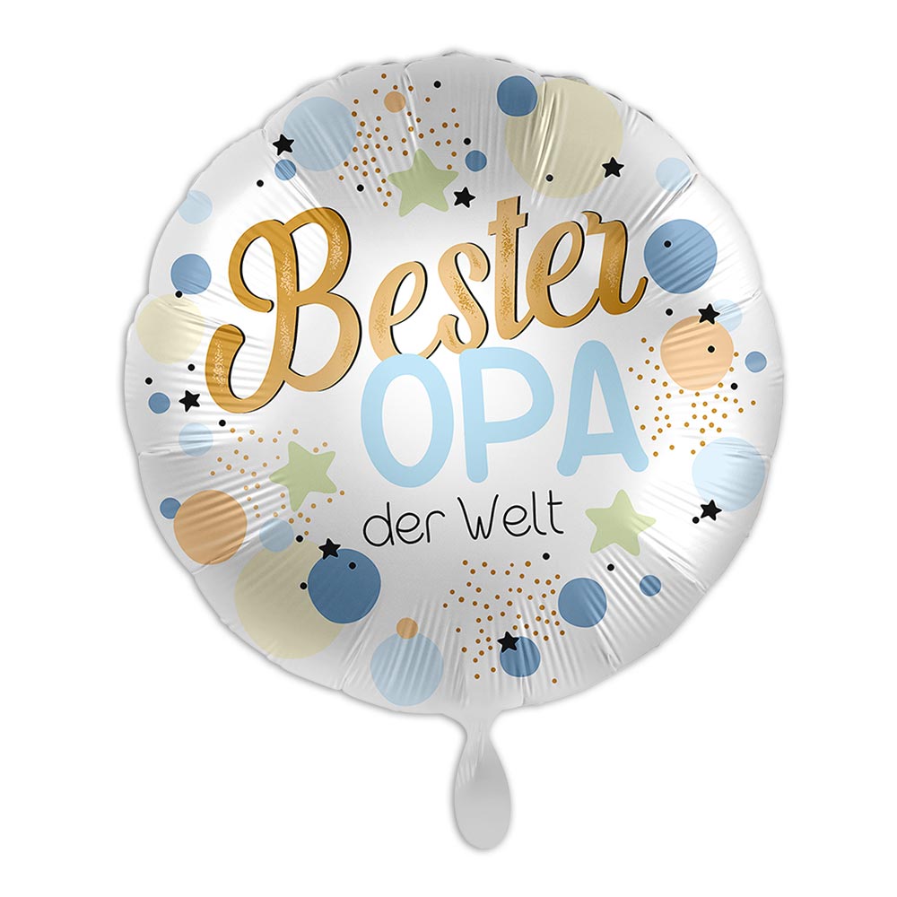 "Bester Opa der Welt", Heliumballon rund Ø 34 cm von Luftballon-Markt GmbH