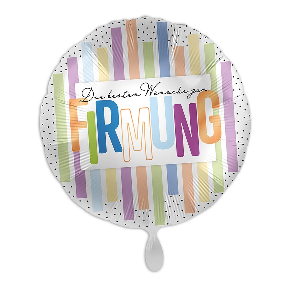 "Firmung", bunt, Heliumballon rund Ø 34 cm von Luftballon-Markt GmbH