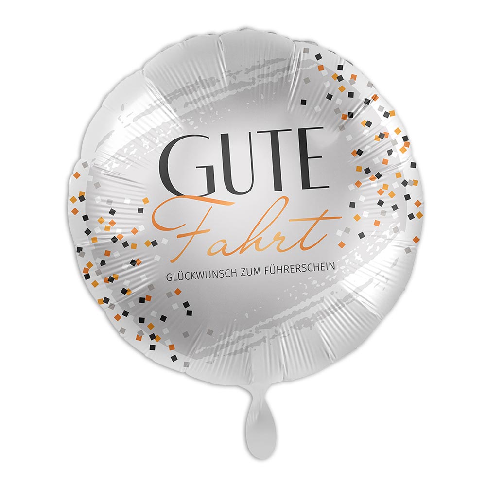 Glückwunsch zum Führerschein, Folienballon rund Ø 34cm von Luftballon-Markt GmbH