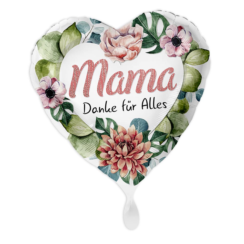 "Mama Danke für Alles", Herzförmiger Heliumballon von Luftballon-Markt GmbH