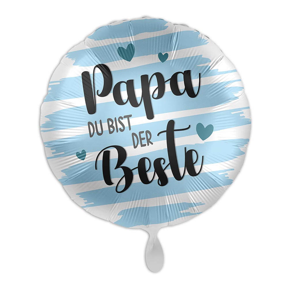 "Papa Du bist der Beste", Heliumballon rund Ø 34 cm von Luftballon-Markt GmbH