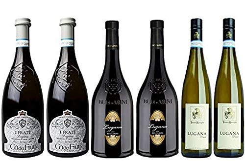 Probierpaket Lugana, I Frati, Bulgarini, Limne | Weißwein aus Venetien | 6 x 0,75 L | trocken von Lugana