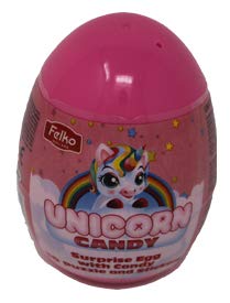 Überraschungs Ei Unicorn Candy mit Bonbons und 3D Puzzle und Sticker von Luigi Zaini S.p.A.