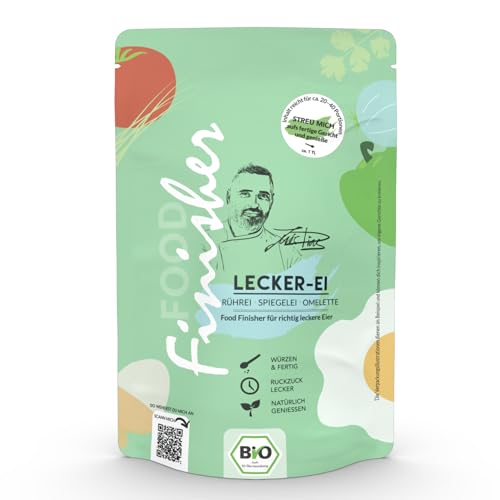 Bio Lecker-Ei Food Finisher | 80g Gewürzsalz im Standbodenbeutel | Für Rührei, Spiegelei, Omelette, Frühstücksei, Frittata | by Luis Dias von Luis Dias