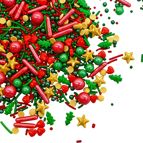 Lukinuo 4,6 Oz Weihnachten Sprinkles rot grün gold essbare Weihnachten Urlaub Süßigkeiten Sprinkles essbare Weihnachten Sprinkles Jimmies für Backen Cookie Kuchen Cupcake Eiscreme Dessert Dekorationen Lukinuo 4,6 Oz Weihnachten Sprinkles rot grün gold essbare Weihnachten Urlaub Süßigkeiten Sprinkles essbare Weihnachten Sprinkles Jimmies für Backen Cookie Kuchen Cupcake Eiscreme Dessert Dekorationen von Lukinuo