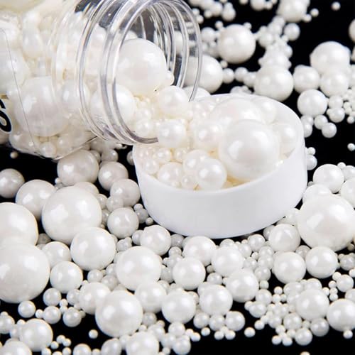 Lukinuo Essbare weiße Perlen Zucker Streusel 130g/ 4.6oz Süßigkeiten Mixing Backen Dessert Kuchen Streusel für Cupcake Toppers Cookie Dekorieren Eis Feiern Valentinstag Halloween Weihnachten Zubehör Lukinuo Essbare weiße Perlen Zucker Streusel 130g/ 4.6oz Süßigkeiten Mixing Backen Dessert Kuchen Streusel für Cupcake Toppers Cookie Dekorieren Eis Feiern Valentinstag Halloween Weihnachten Zubehör von Lukinuo