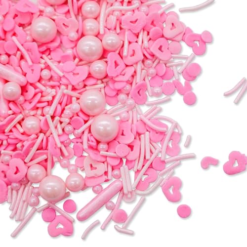 Lukinuo Rosa Sprinkles Valentines Sprinkles essbare rosa Perlen Zucker Sprinkles Kuchen Cupcake Sprinkles Herzen Candy Sprinkle glutenfreie Sprinkles zum Backen Cookie Dessert Dekor - 3 oz Lukinuo Rosa Sprinkles Valentines Sprinkles essbare rosa Perlen Zucker Sprinkles Kuchen Cupcake Sprinkles Herzen Candy Sprinkle glutenfreie Sprinkles zum Backen Cookie Dessert Dekor - 3 oz von Lukinuo