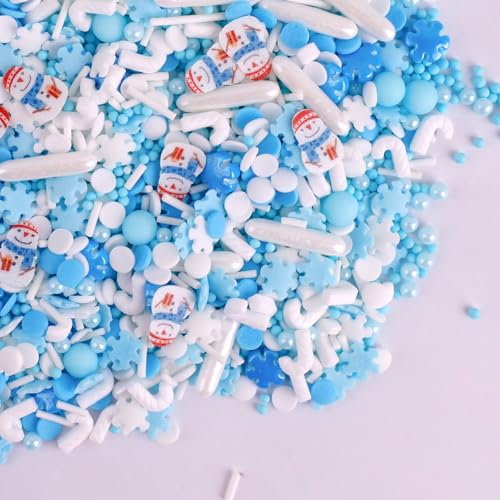 Lukinuo Weihnachtsstreusel Urlaub Schneeflocken Streusel für Kuchen, die essbare blaue weiße Streusel Schneemann gefrorene Streusel Winter Streusel Jimmies für Cookie Backen Kuchen Dekoration 3.5 Oz Lukinuo Weihnachtsstreusel Urlaub Schneeflocken Streusel für Kuchen, die essbare blaue weiße Streusel Schneemann gefrorene Streusel Winter Streusel Jimmies für Cookie Backen Kuchen Dekoration 3.5 Oz von Lukinuo