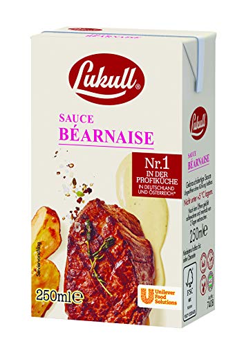 Lukull Sauce Béarnaise - sofort einsetzbar, mit dem klassischen Geschmack von Kerbel und Estragon, 1er Pack (12 x 250ml) von Lukull