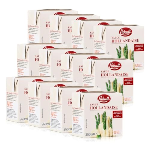 Lukull Sauce Hollandaise 250ml - Für Spargel, Gemüse, Fleisch & Fisch (12er Pack) von Lukull