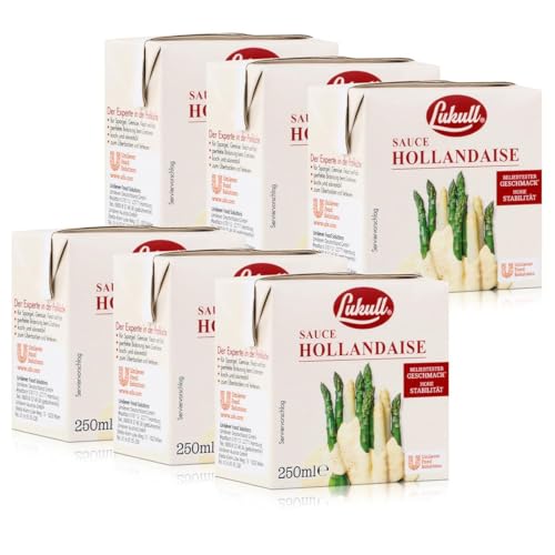 Lukull Sauce Hollandaise 250ml - Für Spargel, Gemüse, Fleisch & Fisch (6er Pack) von Lukull