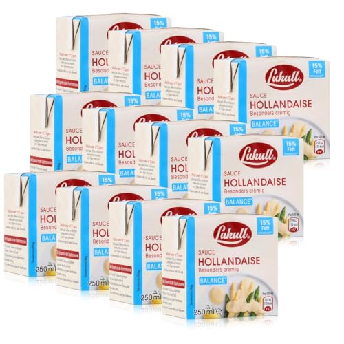 Lukull Servierfertige Sauce Hollandaise Balance 250 ml, 12er Pack (12 x 250) von Lukull