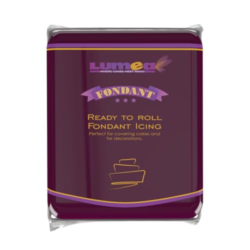Lumea Rollfondant, 500g, für Torten & Kuchen, elastisch & reißfest, glutenfrei & laktosefrei, Vanillenote - Burgund Lumea Rollfondant, 500g, für Torten & Kuchen, elastisch & reißfest, glutenfrei & laktosefrei, Vanillenote - Burgund von Lumea