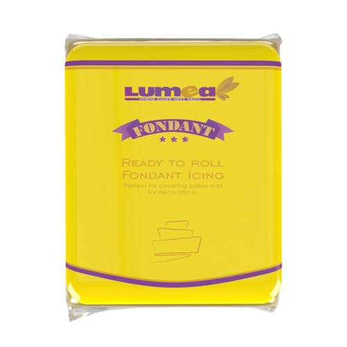 Lumea Rollfondant, 500g, für Torten & Kuchen, elastisch & reißfest, glutenfrei & laktosefrei, Vanillenote - Gelb Lumea Rollfondant, 500g, für Torten & Kuchen, elastisch & reißfest, glutenfrei & laktosefrei, Vanillenote - Gelb von Lumea