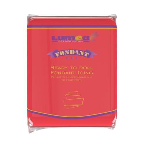 Lumea Rollfondant, 500g, für Torten & Kuchen, elastisch & reißfest, glutenfrei & laktosefrei, Vanillenote - Korallenrot Lumea Rollfondant, 500g, für Torten & Kuchen, elastisch & reißfest, glutenfrei & laktosefrei, Vanillenote - Korallenrot von Lumea