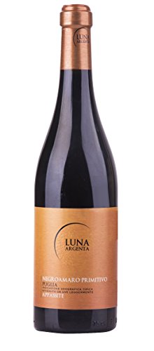 6x 0,75l - Luna Argenta - Negroamaro & Primitivo - Puglia I.G.P. - Apulien - Italien - Rotwein halbtrocken von Luna Argenta