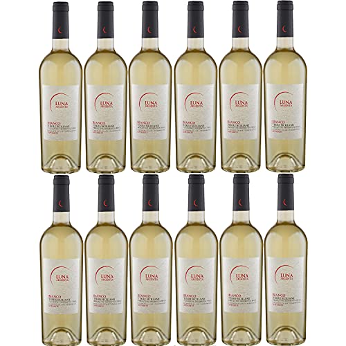 Luna Argenta Bianco Terre Siciliane IGT Weißwein Wein halbtrocken Italien Inkl. FeinWert E-Book (12 Flaschen) von Luna Argenta