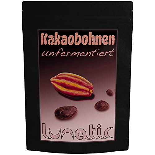 BIO Kakaobohnen Roh, Unfermentiert, Ohne Haut 1kg von Lunatic
