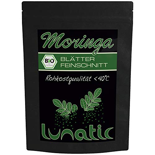 Moringa Oleifera Feinschnitt für Tee und Speisen - Bio Rohkostqualität 500g von Lunatic