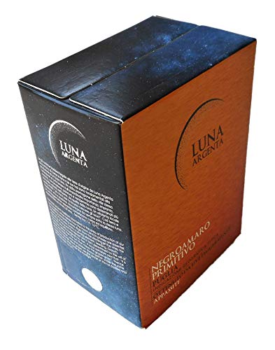 Negroamaro Primitivo Appassimento 2018 Bag-in-Box 5l Luna Argenta, trockener Rotwein aus Apulien von Lune Argenta