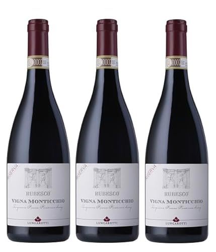 3x 0,75l - 2019er - Lungarotti - Tenuta di Torgiano - Rubesco - Vigna Monticchio - Riserva - Torgiano D.O.P. - Umbrien - Italien - Rotwein trocken von Lungarotti