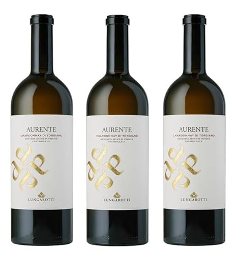 3x 0,75l - 2021er - Lungarotti - Tenuta di Torgiano - Aurente - Chardonnay - Torgiano D.O.P. - Umbrien - Italien - Weißwein trocken von Lungarotti