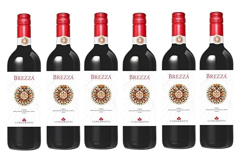 6x 0,75l - 2023er - Lungarotti - Brezza - Rosso dell' Umbria I.G.P. - Umbrien - Italien - Rotwein trocken von Lungarotti