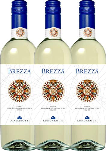 Brezza Bianco von Lungarotti - Weißwein 3 x 0,75l 2022 VINELLO - 3er - Weinpaket inkl. kostenlosem VINELLO.weinausgießer von Lungarotti
