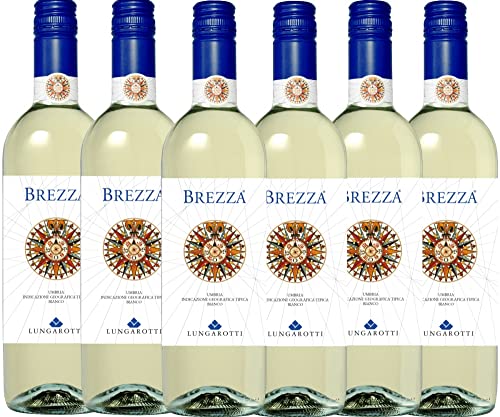 Brezza Bianco von Lungarotti - Weißwein 6 x 0,75l 2022 VINELLO - 6er - Weinpaket inkl. kostenlosem VINELLO.weinausgießer von Lungarotti