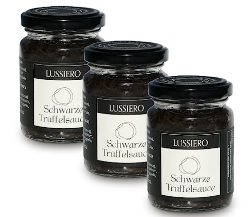 3er Pack Lussiero Trüffel Sauce Schwarze Sommertrüffel Salsa Tartufata Tapenade Tuber Aestivum 80g von Lussiero