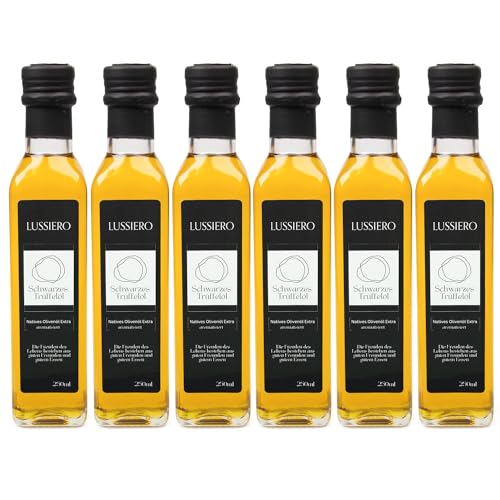 6er Pack Lussiero Trüffelöl Schwarze Trüffel Sommertrüffel Öl Natives Olivenöl Extra Virgin 250ml von Lussiero