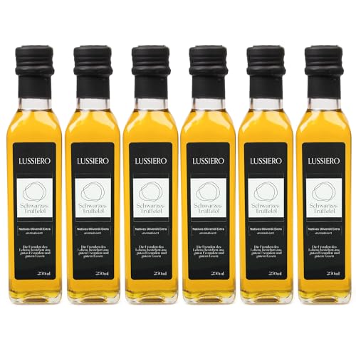 6er Pack Lussiero Trüffelöl Schwarze Trüffel Sommertrüffel Öl Extra Virgin 250ml von Lussiero