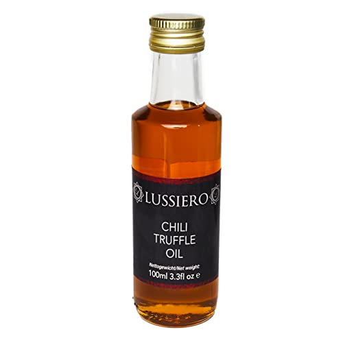 Lussiero Chili Trüffel Öl weisses Trüffelaroma mit feuriger Chili Note in Extra Virginem Olivenöl 100ml von Lussiero