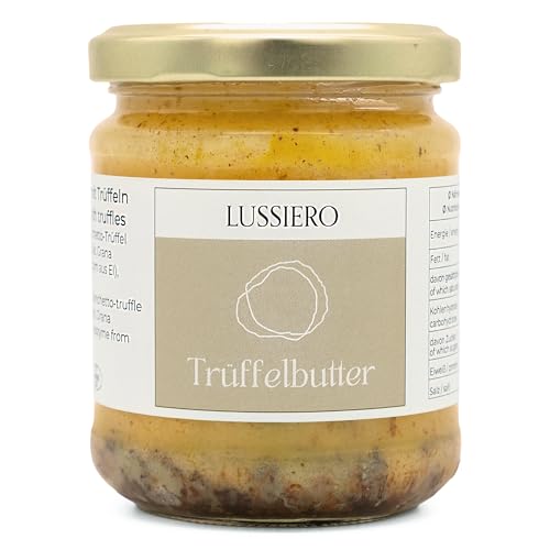 Lussiero Trüffelbutter mit echtem Weissem Bianchetto Trüffel Tuber Borchii 160g von Lussiero