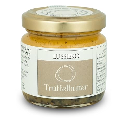 Lussiero Trüffelbutter mit echtem Weissem Bianchetto Trüffel Tuber Borchii 80g von Lussiero
