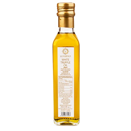 Lussiero Weisses Trüffelöl Extra Virgin Trüffel Olivenöl mit Weisser Trüffelnote 250ml von Lussiero
