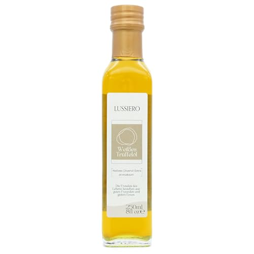 Lussiero Weisses Trüffelöl Extra Virgin Trüffel Olivenöl mit Weisser Trüffelnote 250ml von Lussiero