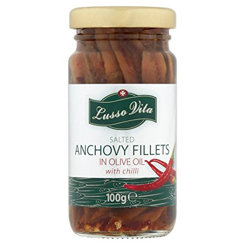 Lusso Vita Anchovy Filets mit Chili, 100 g Lusso Vita Anchovy Filets mit Chili, 100 g von Lusso Vita
