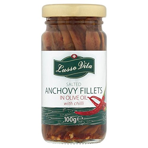 Lusso Vita Anchovy Filets mit Chili, 100 g von Lusso Vita
