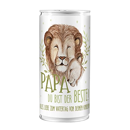 Lustapotheke® Bierdose, 1L mit Löwenmotiv und Wunschtext -Papa du bist der Beste- von Lustapotheke