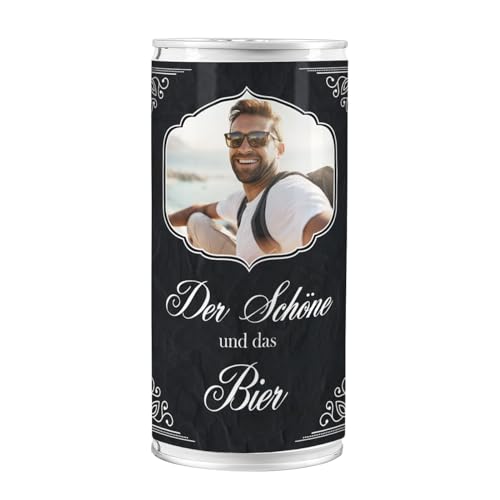 Lustapotheke® Bierdose mit Fotoaufdruck im Etikett - Der Schöne und das Bier von Lustapotheke