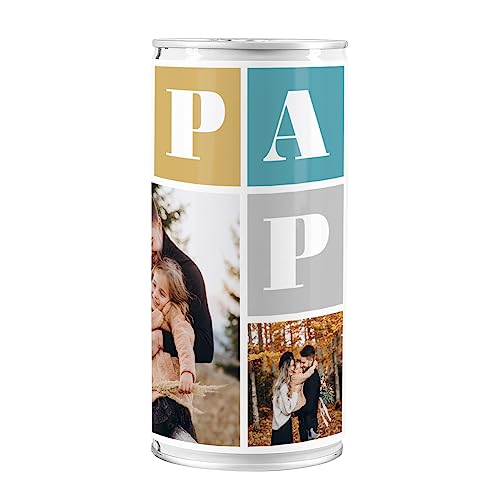 Lustapotheke® Biergeschenk für Papa - Bierdose mit personalisiertem Etikett mit eigenen Fotos von Lustapotheke