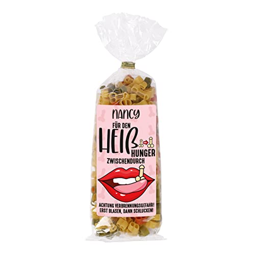 Lustapotheke® Scherzartikel - Penis Nudeln 250g - für den kleinen Heißhunger- mit Wunschname / Geschenkidee Junggesellinnenabschied von Lustapotheke