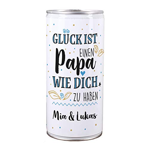 Lustapotheke® Vatertagsbier - 1 l Bierdose Premium Lager - Glück ist einen Papa wie dich zu haben - das Biergeschenk zum Vatertag von Lustapotheke