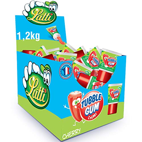 Lutti Tubble Gum Cherry - Tuben-Kaugummi Kirsch 36St. von Lutti