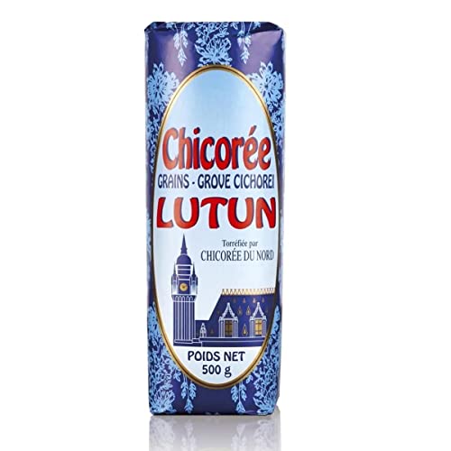 LUTUN Chicorée Körner geröstet - Filterkaffee-Ersatz aus Zichorie koffeinfrei 500 Gramm - Original aus Frankreich von Lutun