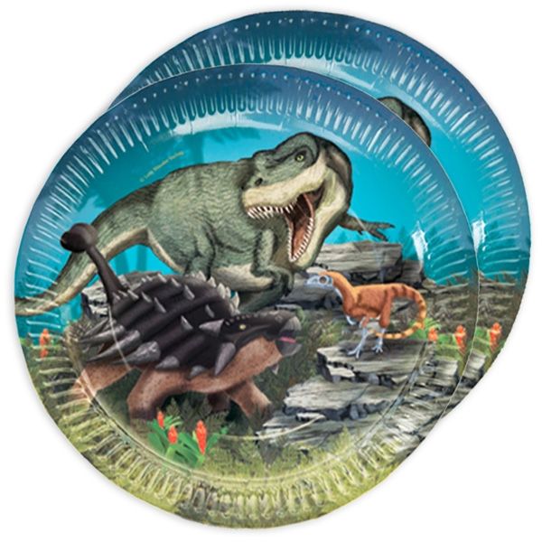 Dinosaurier Partyteller, 8 Stück, Pappe von Lutz Mauder