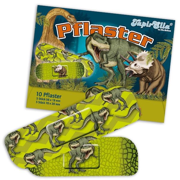 "T-Rex"- Dino-Kinderpflaster in handlichem Briefchen, 10 Stk von Lutz Mauder