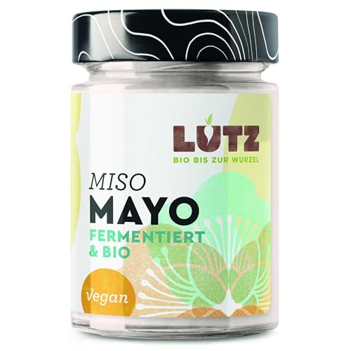 Bio Miso Mayo 160g - Vegane Bio Sauce auf Sonnenblumenbasis mit fermentierter Bio Speisewürzpaste aus Kichererbsen von Bio Lutz von Lutz