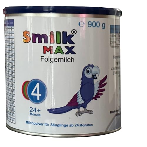 Kindermilch SMILK® MAX 4 Ab 24 Monaten nährstoffreiche Milch für Kleinkinder 900 Gramm 1 X von Lux4Kids